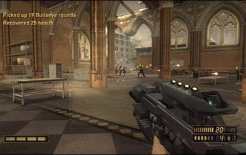 Screenshot from the game Resistance Fall of Man with the prototype of Manchester Cathedral